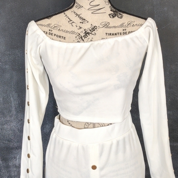 Crop Top & Slit Skirt set - Picture 2 of 7